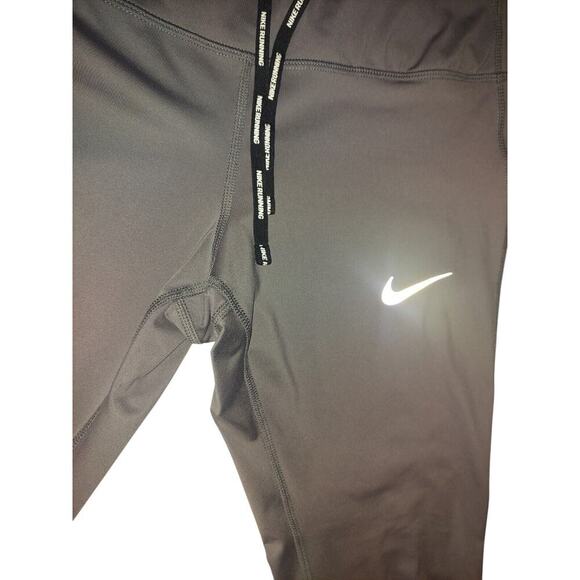 Nike Women’s Power Epic Run Cropped Pants Running Tights Yoga Gym Gray Sz M - Picture 4 of 6